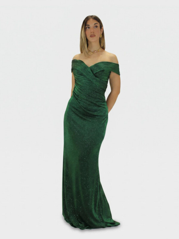 Abito verde bottiglia - Elizabeth Moda