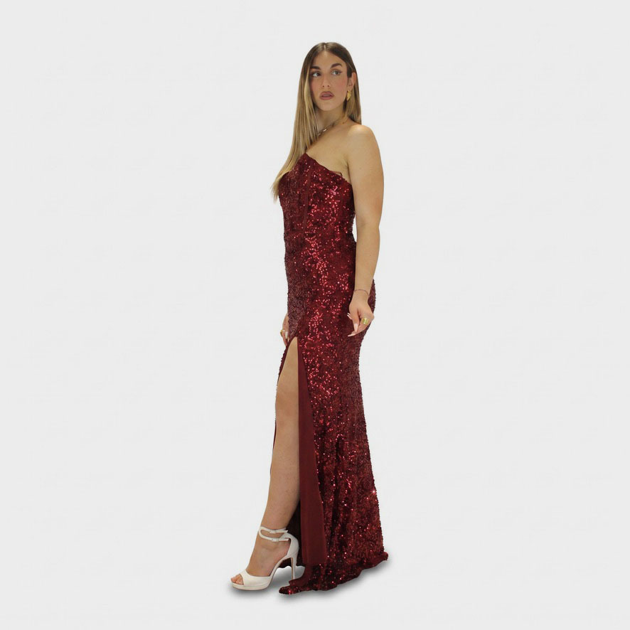 Abito bordeaux - Elizabeth Moda - immagine 2