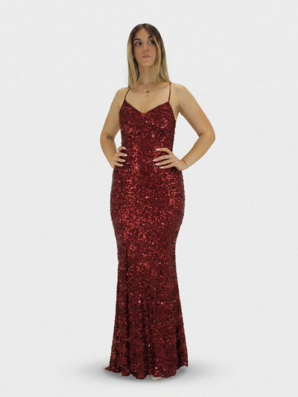 Abito bordeaux  - Elizabeth Moda